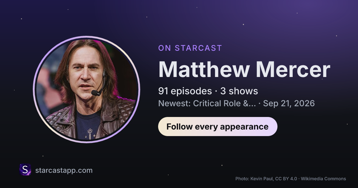 The preview card for Matthew Mercer