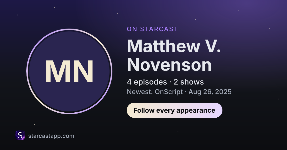The preview card for Matthew V. Novenson