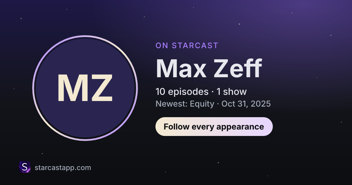 The preview card for Max Zeff