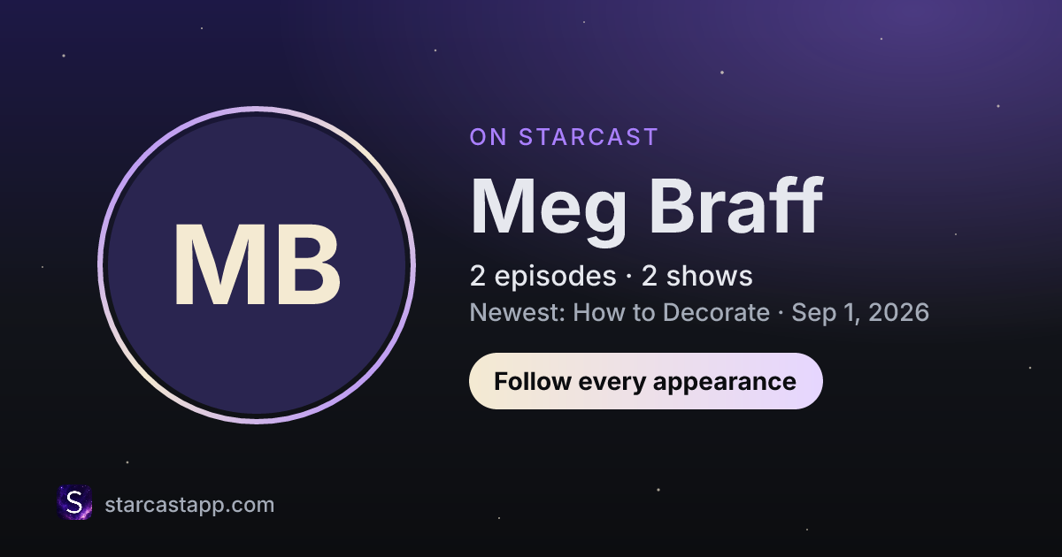 The preview card for Meg Braff