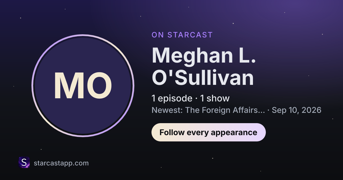 The preview card for Meghan L. O'Sullivan