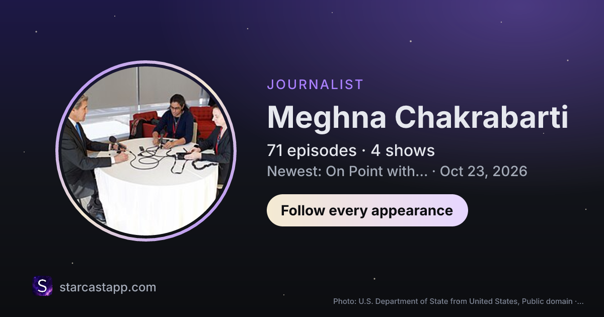 The preview card for Meghna Chakrabarti