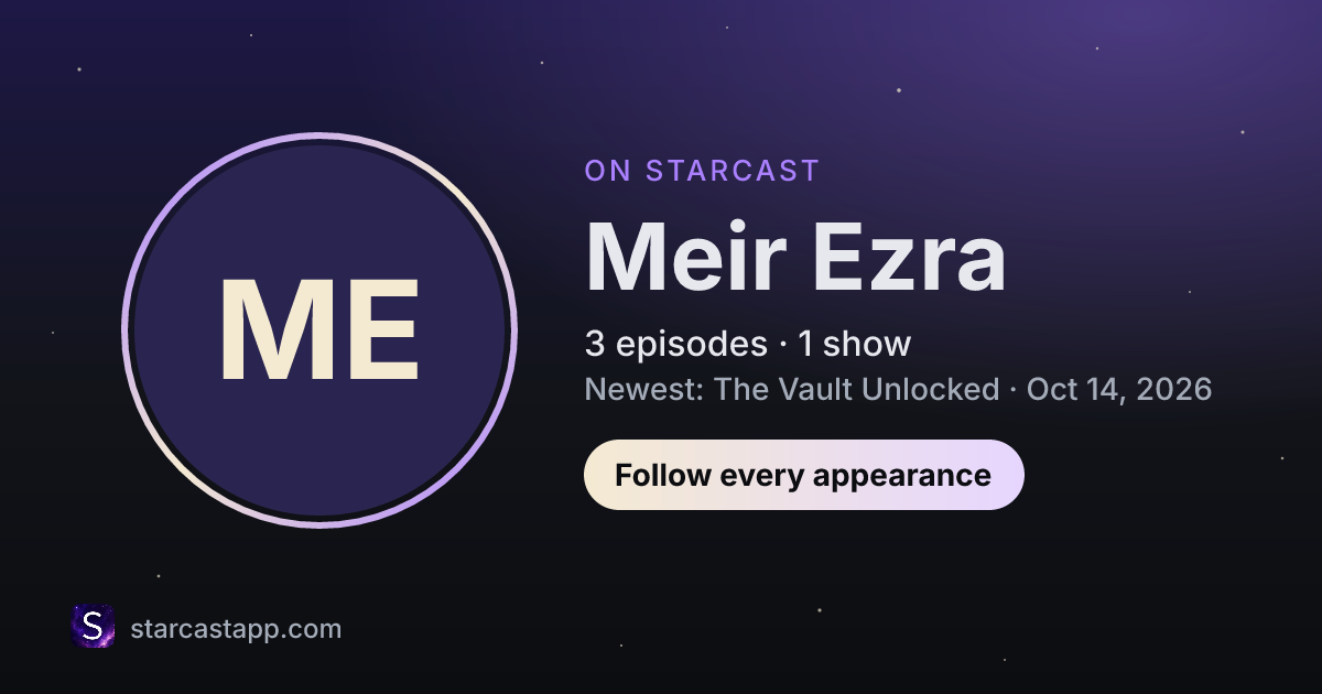The preview card for Meir Ezra