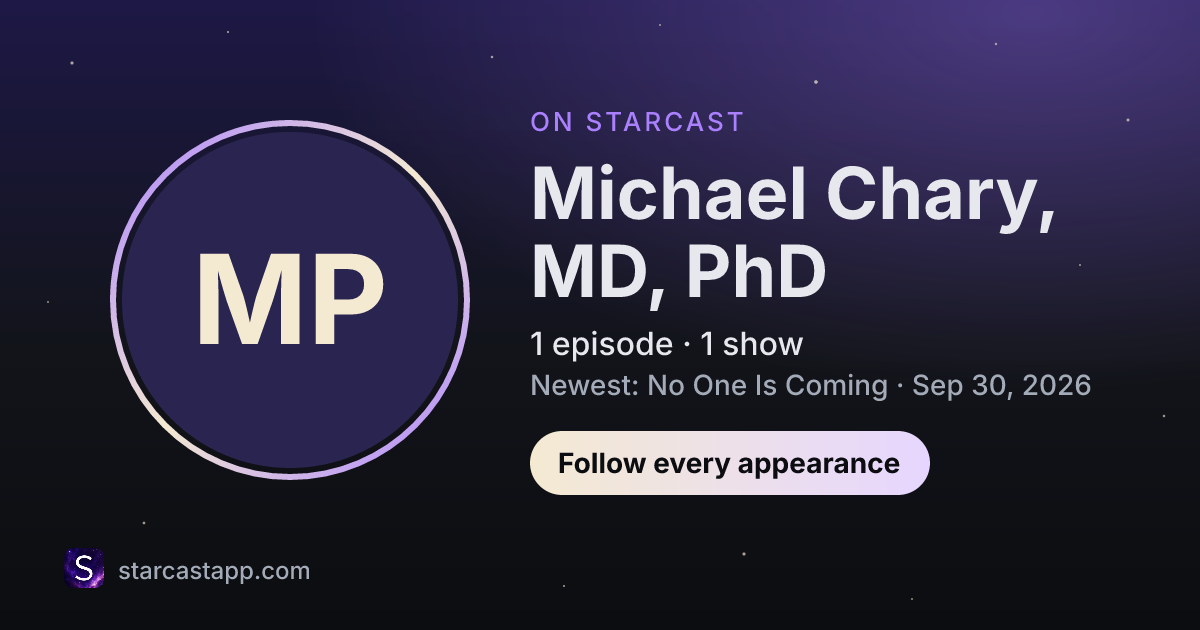 The preview card for Michael Chary, MD, PhD