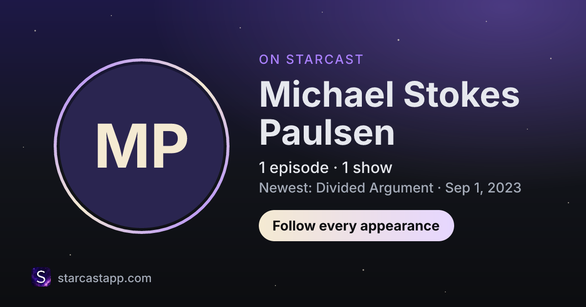 The preview card for Michael Stokes Paulsen