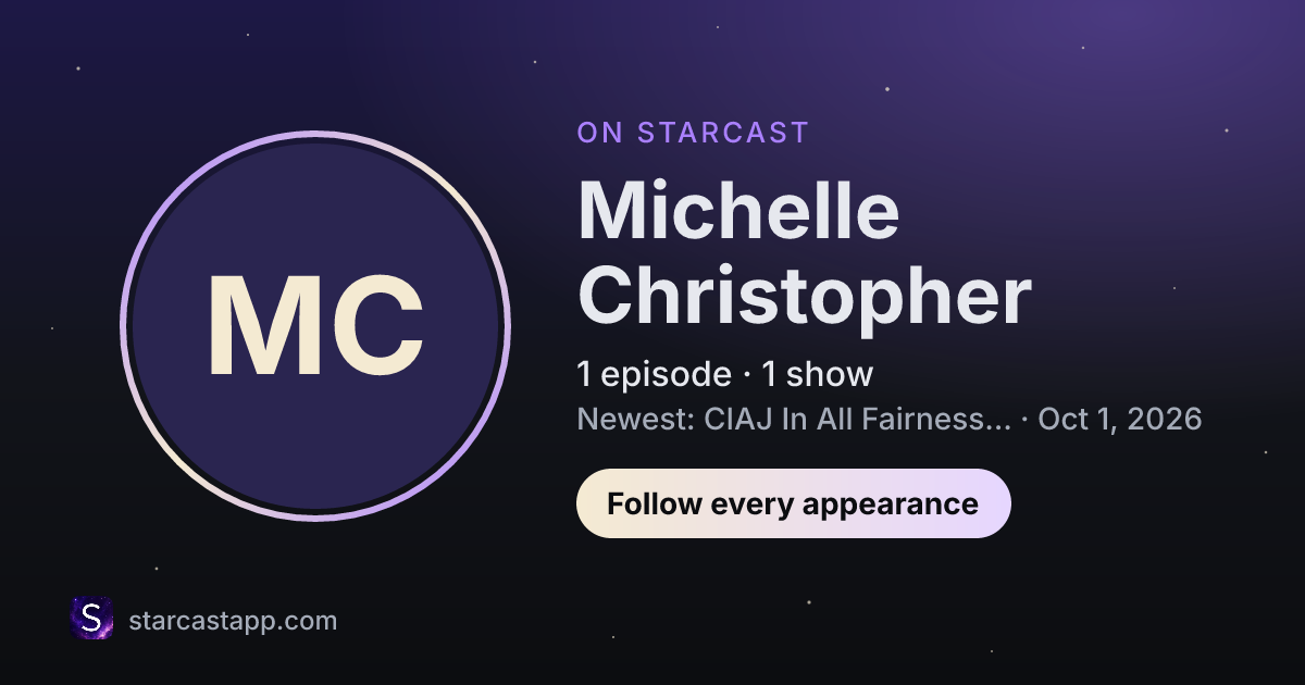 The preview card for Michelle Christopher