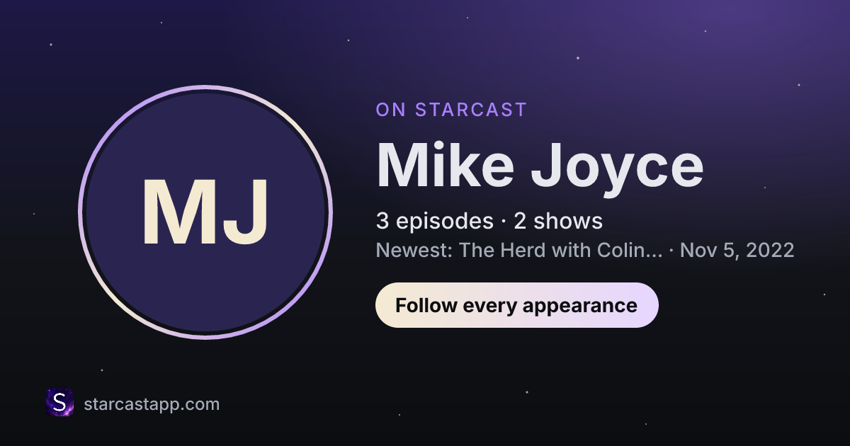 The preview card for Mike Joyce