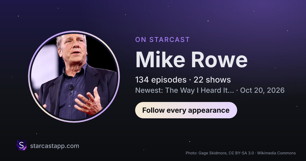 The preview card for Mike Rowe