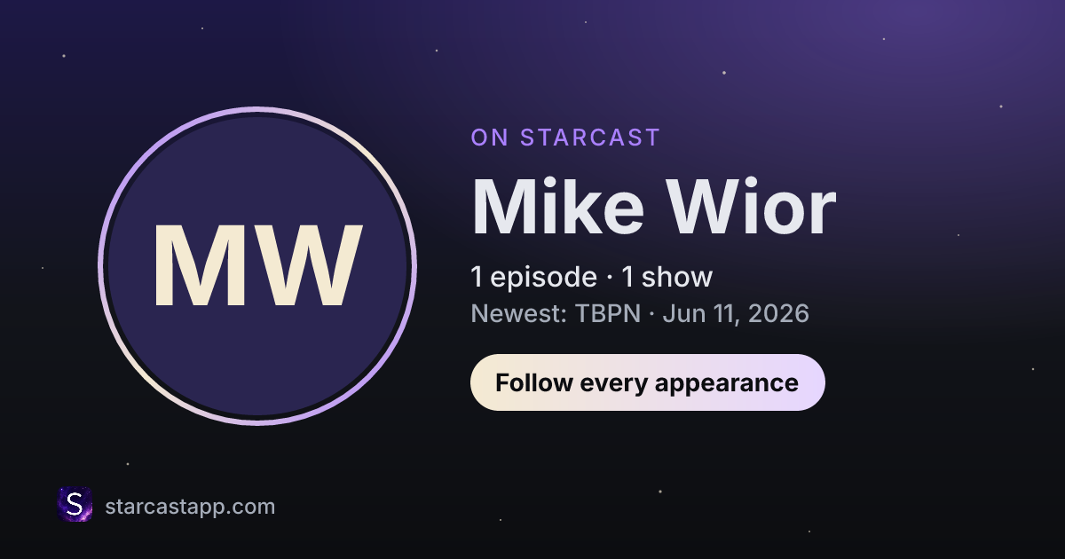 The preview card for Mike Wior