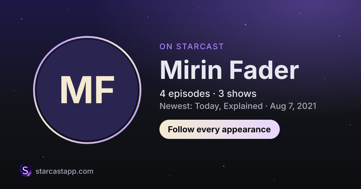 The preview card for Mirin Fader