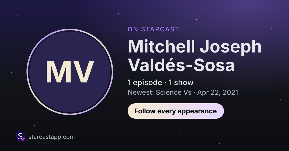 The preview card for Mitchell Joseph Valdés-Sosa