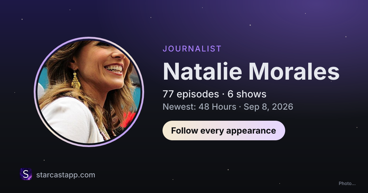 The preview card for Natalie Morales