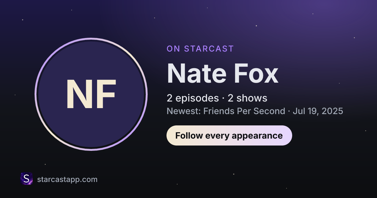 The preview card for Nate Fox