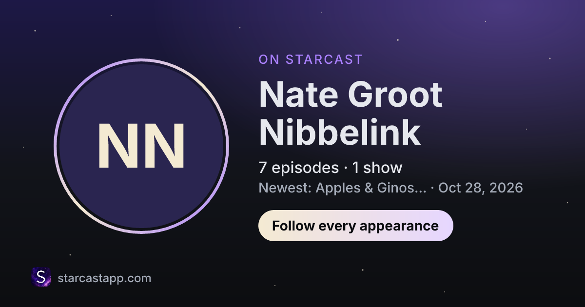 The preview card for Nate Groot Nibbelink