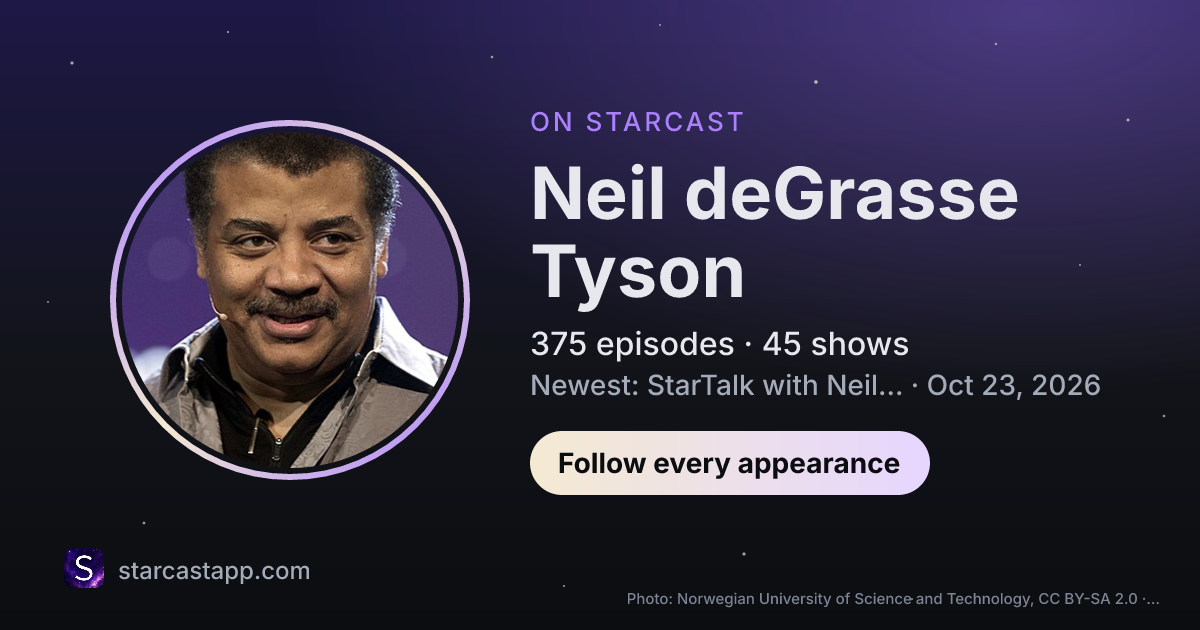 The preview card for Neil deGrasse Tyson