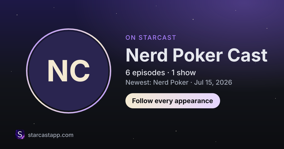 The preview card for Nerd Poker Cast