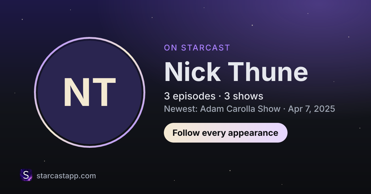 The preview card for Nick Thune