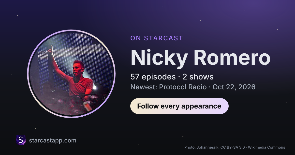 The preview card for Nicky Romero