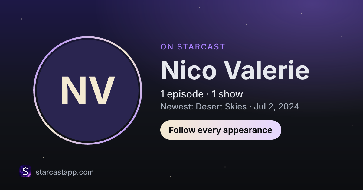 The preview card for Nico Valerie