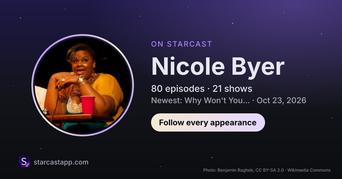 The preview card for Nicole Byer