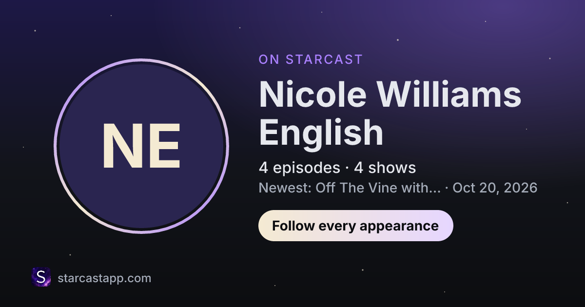 The preview card for Nicole Williams English