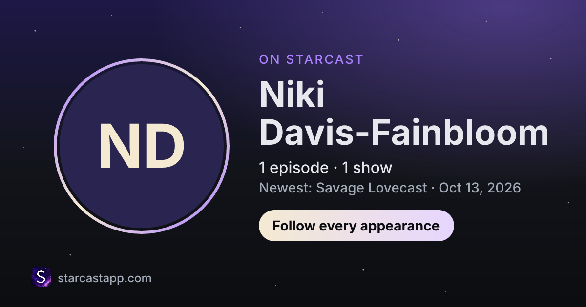 The preview card for Niki Davis-Fainbloom