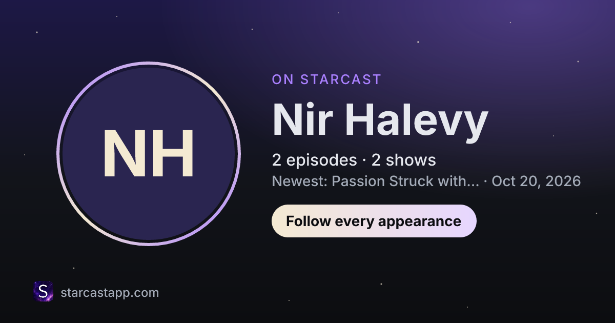 The preview card for Nir Halevy