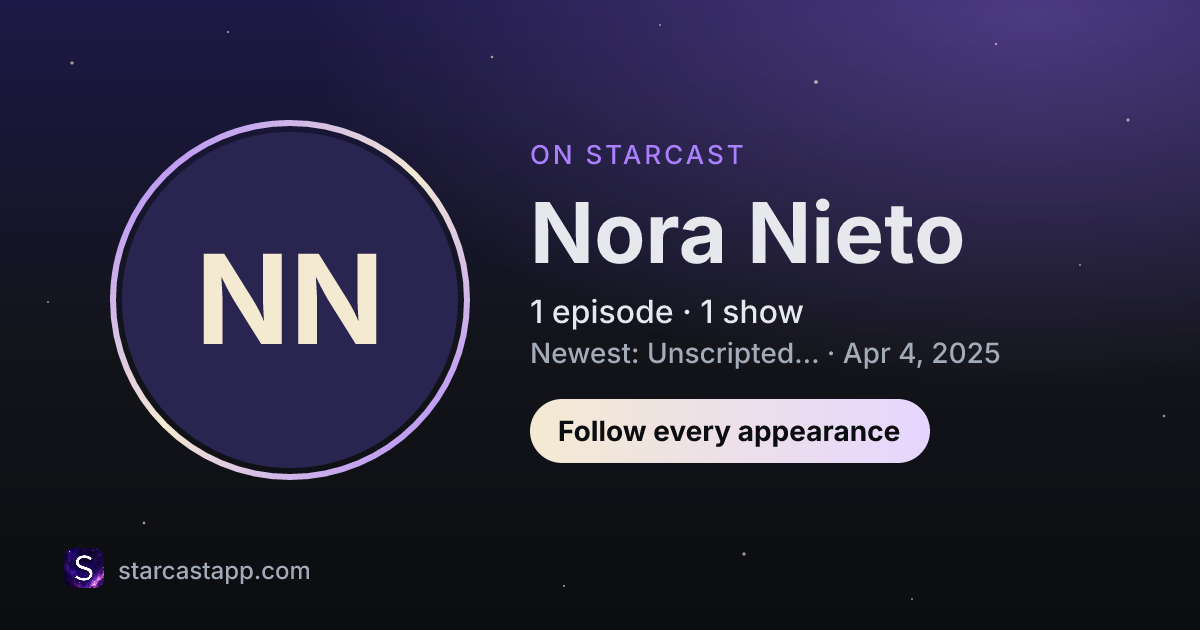 The preview card for Nora Nieto