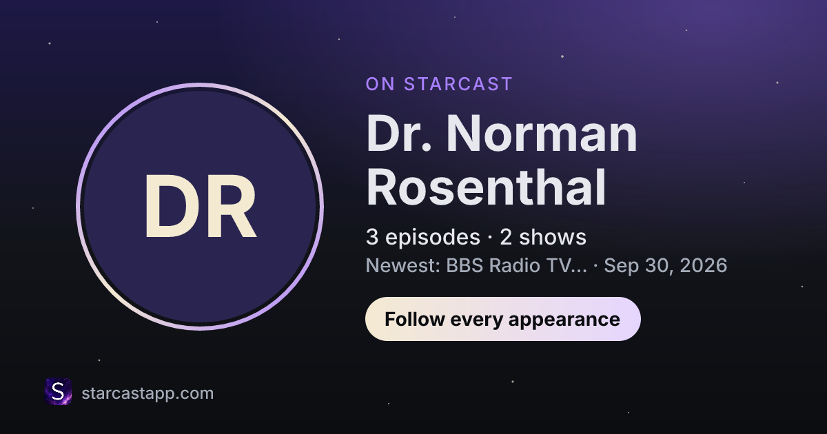 The preview card for Dr. Norman Rosenthal