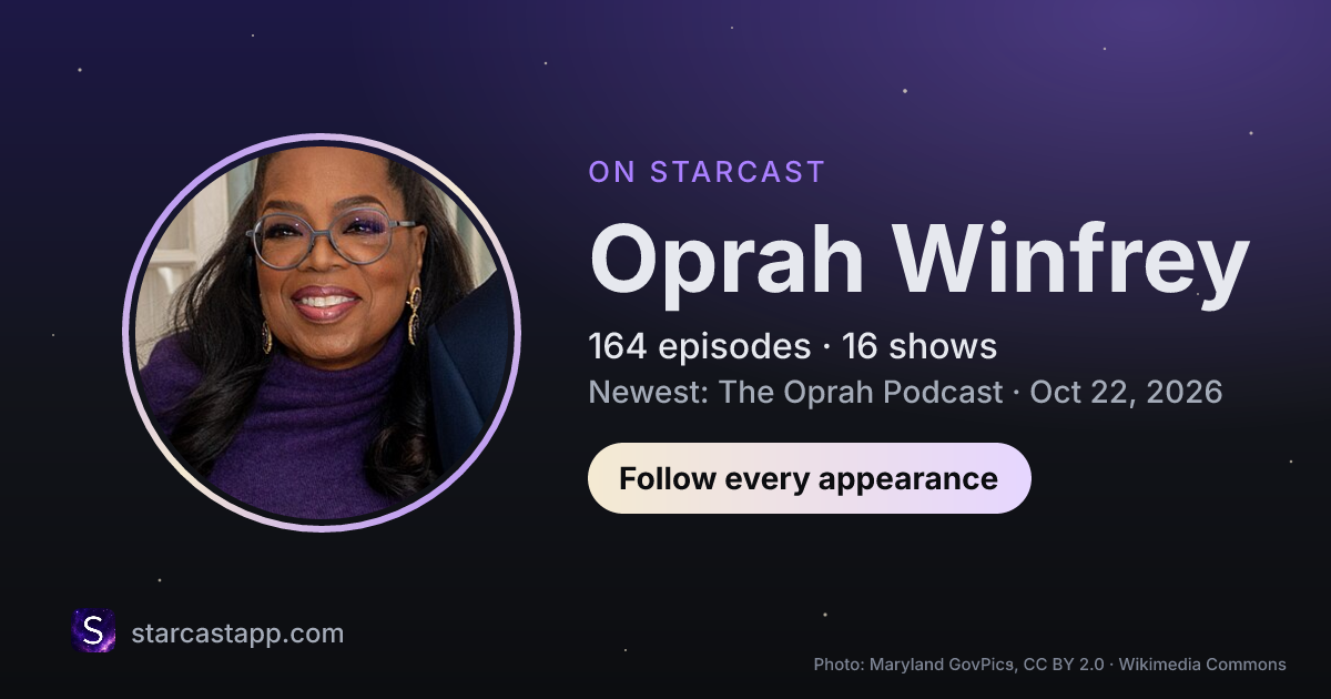 The preview card for Oprah Winfrey