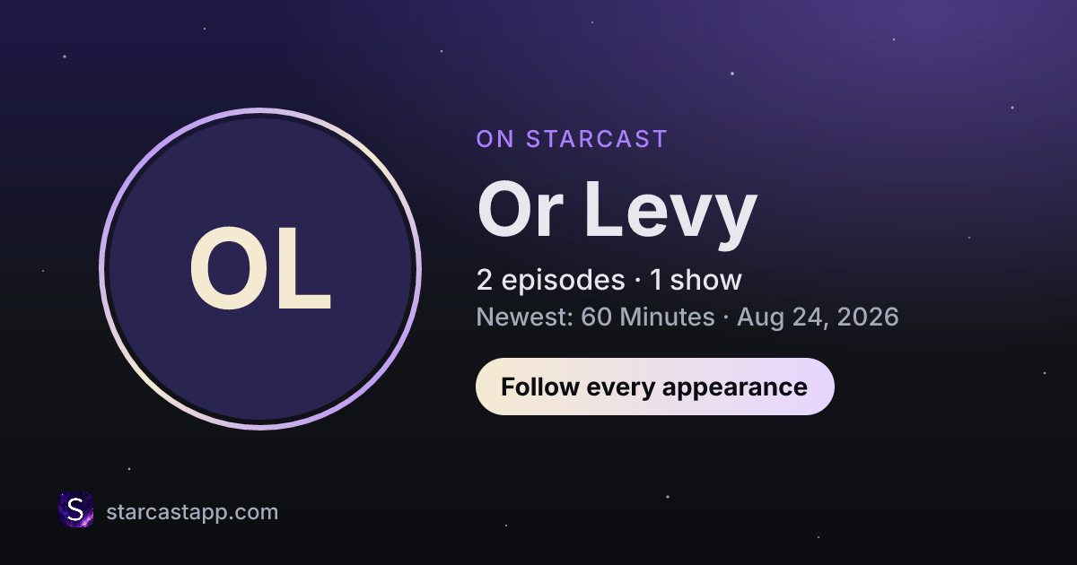 The preview card for Or Levy