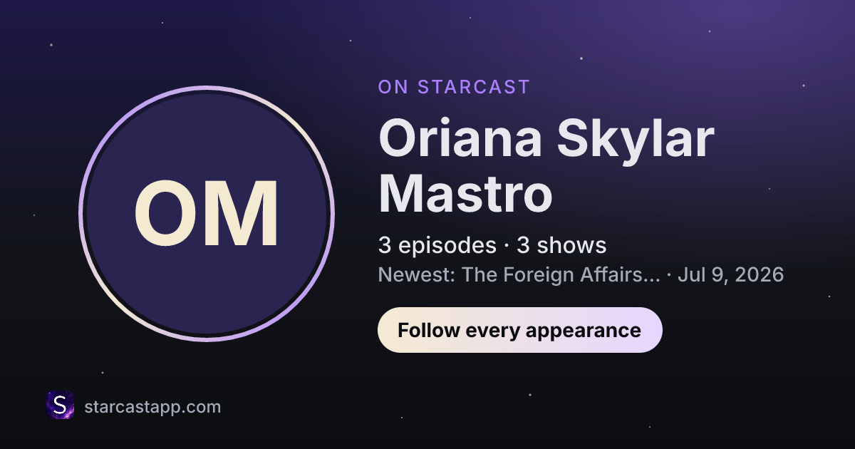 The preview card for Oriana Skylar Mastro