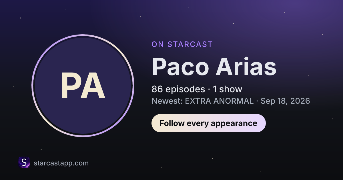 The preview card for Paco Arias