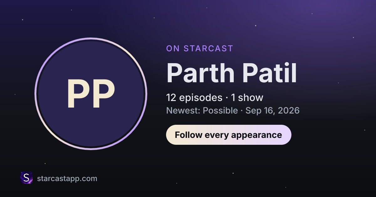 The preview card for Parth Patil