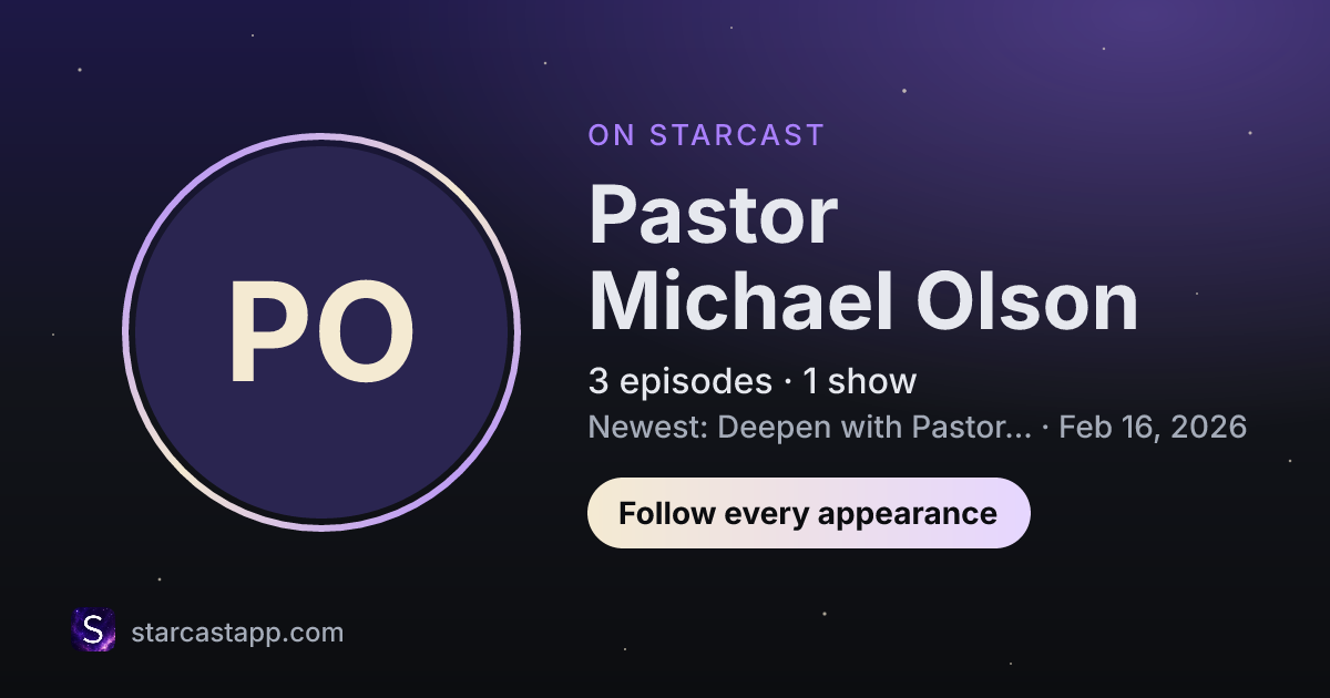 The preview card for Pastor Michael Olson