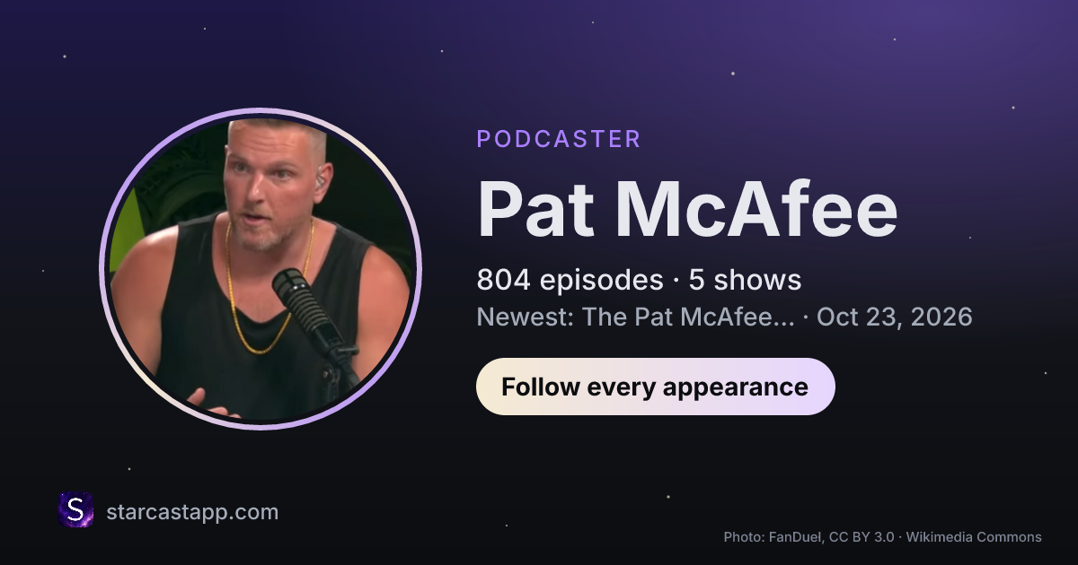 The preview card for Pat McAfee