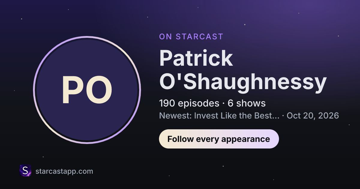 The preview card for Patrick O'Shaughnessy