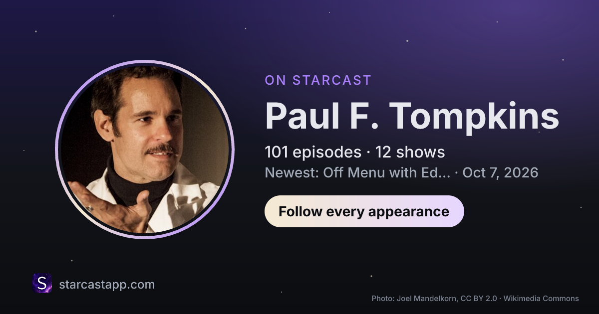 The preview card for Paul F. Tompkins