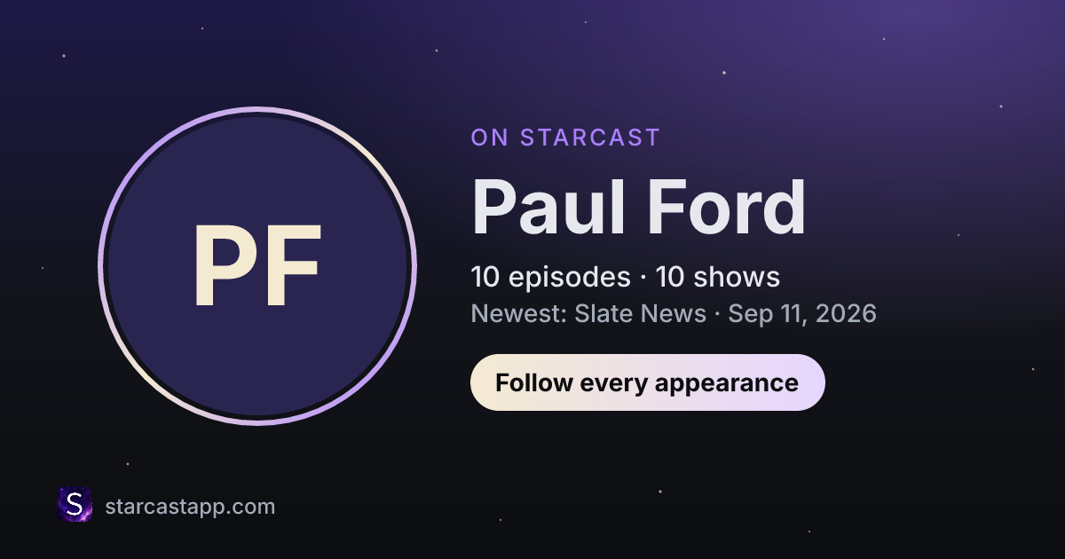 The preview card for Paul Ford