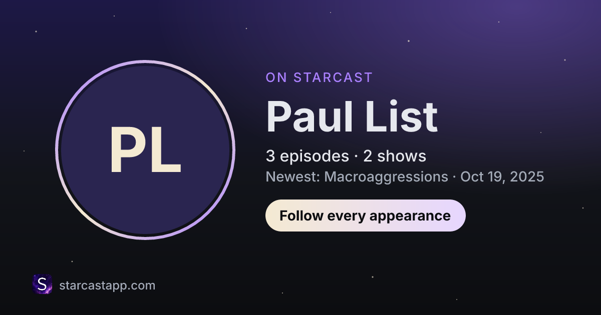 The preview card for Paul List