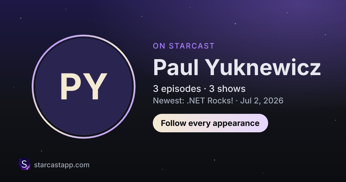 The preview card for Paul Yuknewicz