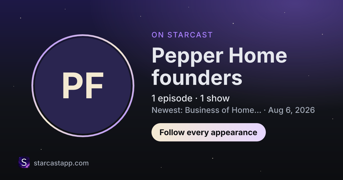 The preview card for Pepper Home founders