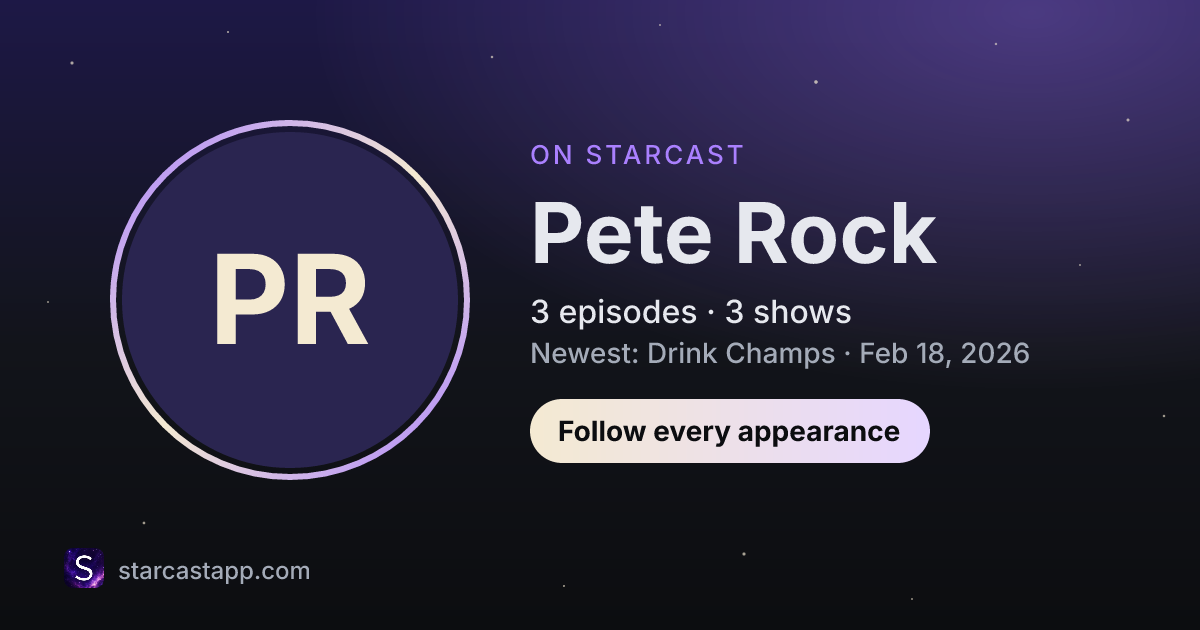 The preview card for Pete Rock