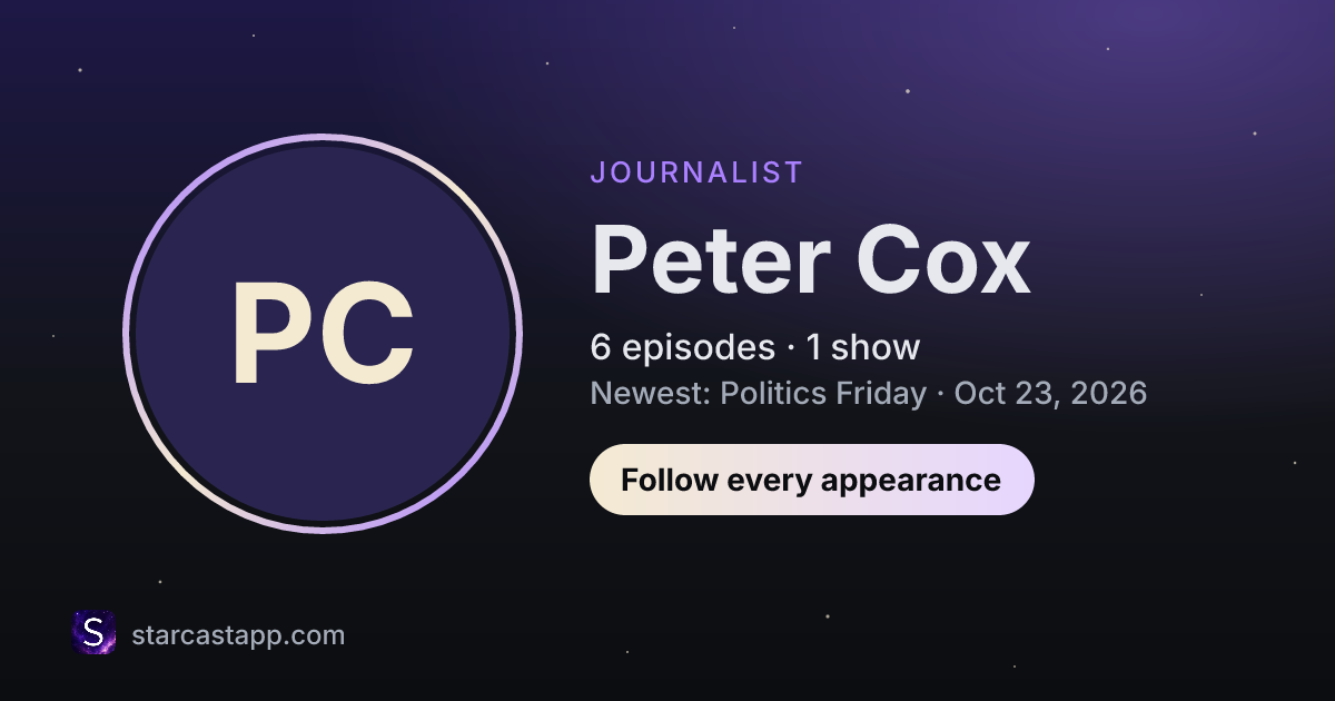 The preview card for Peter Cox