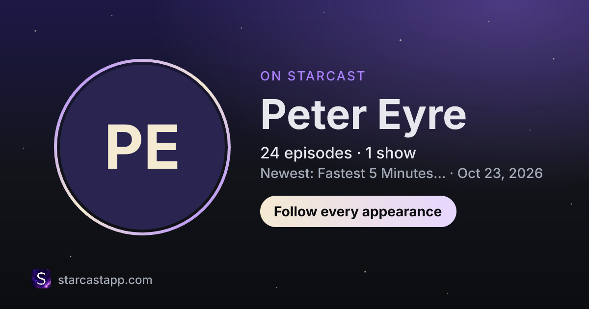 The preview card for Peter Eyre