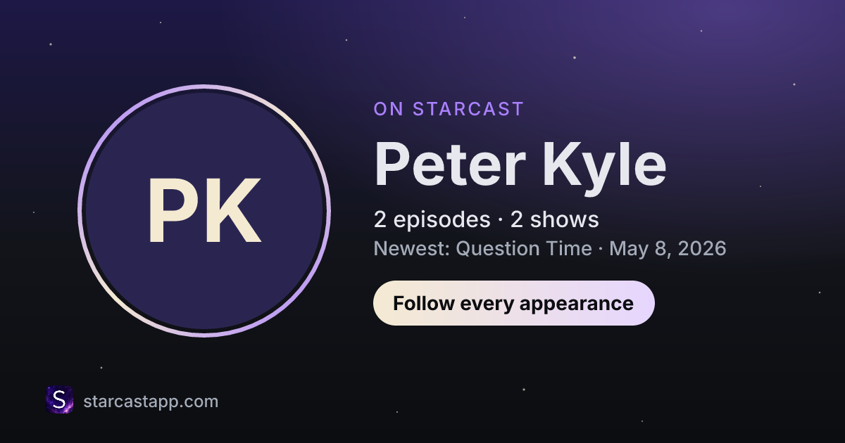 The preview card for Peter Kyle