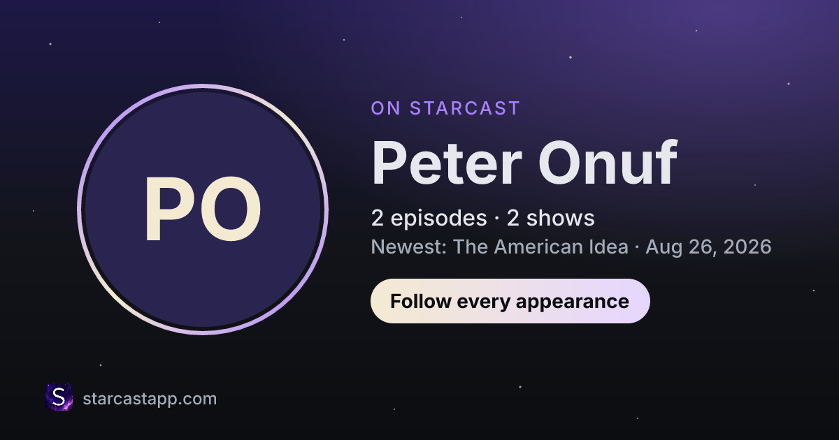 The preview card for Peter Onuf