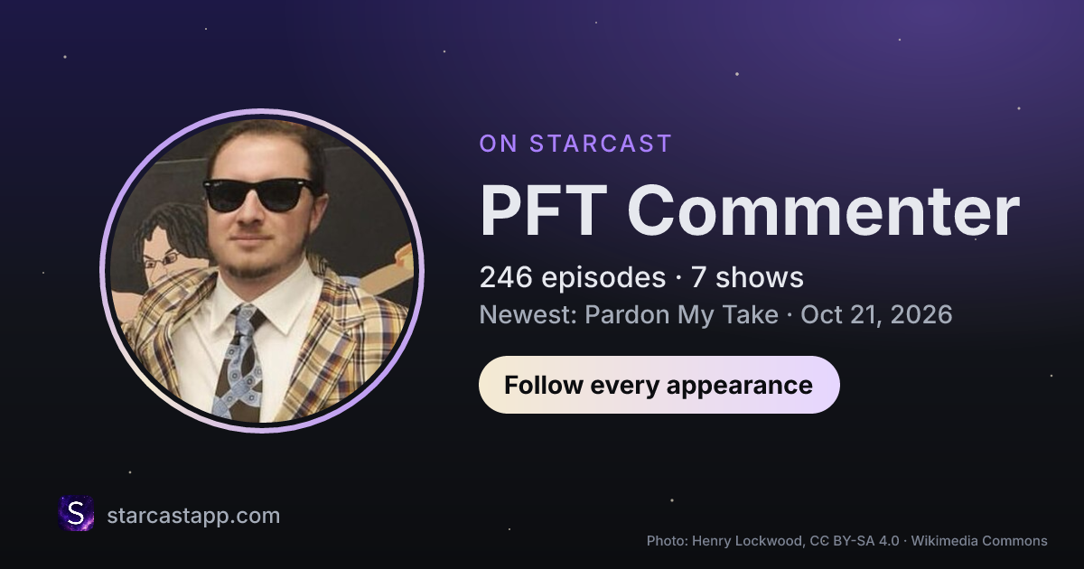 The preview card for PFT Commenter