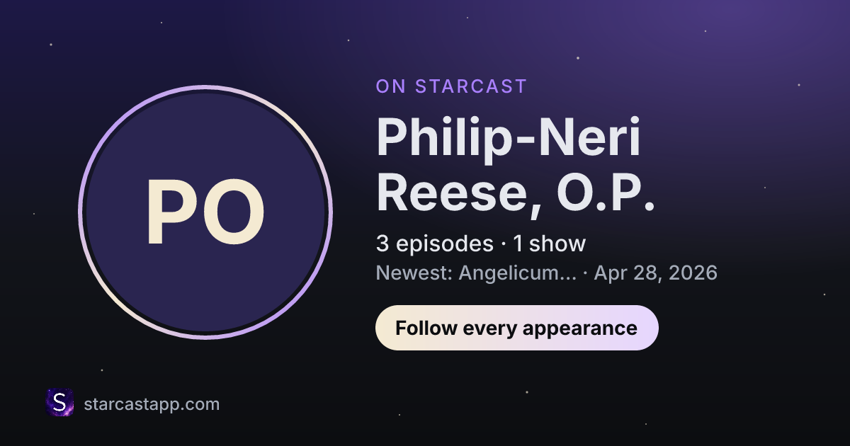 The preview card for Philip-Neri Reese, O.P.