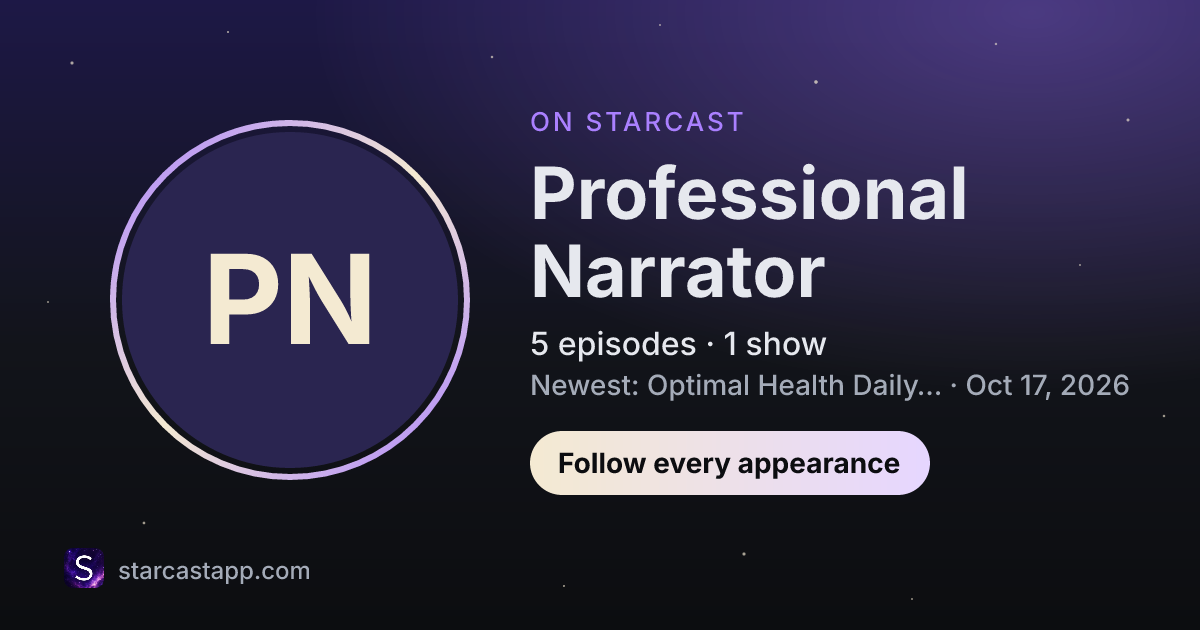 The preview card for Professional Narrator
